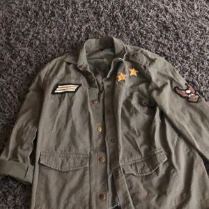 Olive green utility jacket/button up